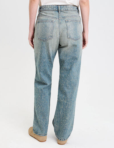 Jean droit taille standard denim dirty femme