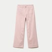 Jean flare cropped taille haute rose nude femme