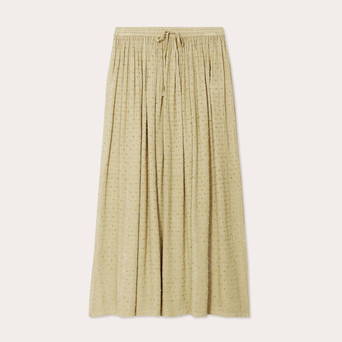 Jupe longue évasée vert pastel femme