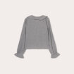Blouse col claudine et noeuds blanc femme