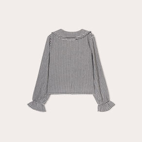Blouse col claudine et noeuds blanc femme