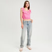 Top sans manches rose femme