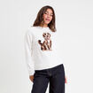 Pull manches longues ecru femme