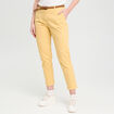 Pantalon chino 7/8ème jaune clair femme