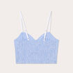 Bustier bretelles fines ecru femme