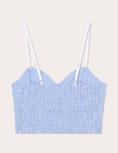 Bustier bretelles fines ecru femme