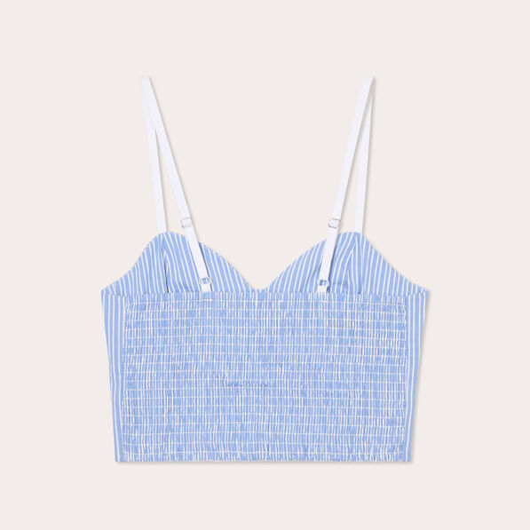 bustier bretelles fines ecru femme Bustier bretelles fines ecru femme