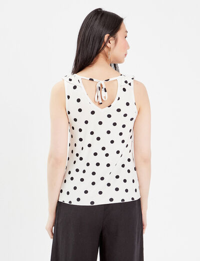 Blouse bretelles larges blanc femme