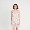 Robe évasée volants blanc femme
