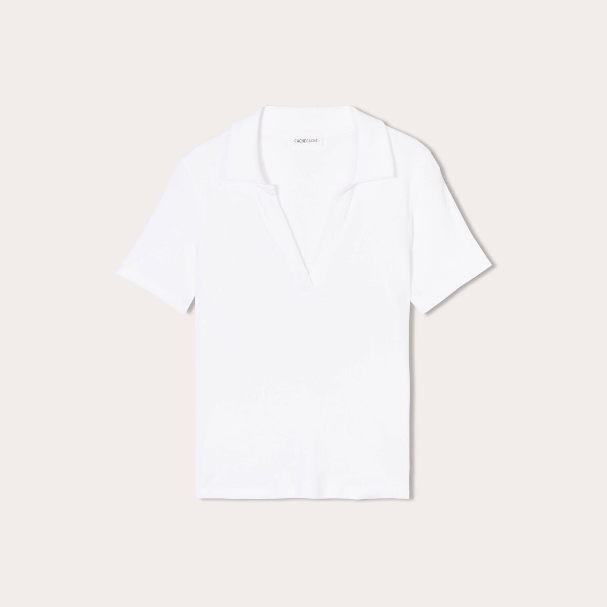 T-shirt manches courtes ecru femme