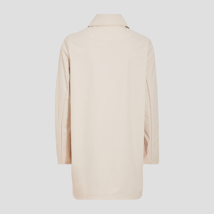 Ciré droit boutonné sable femme