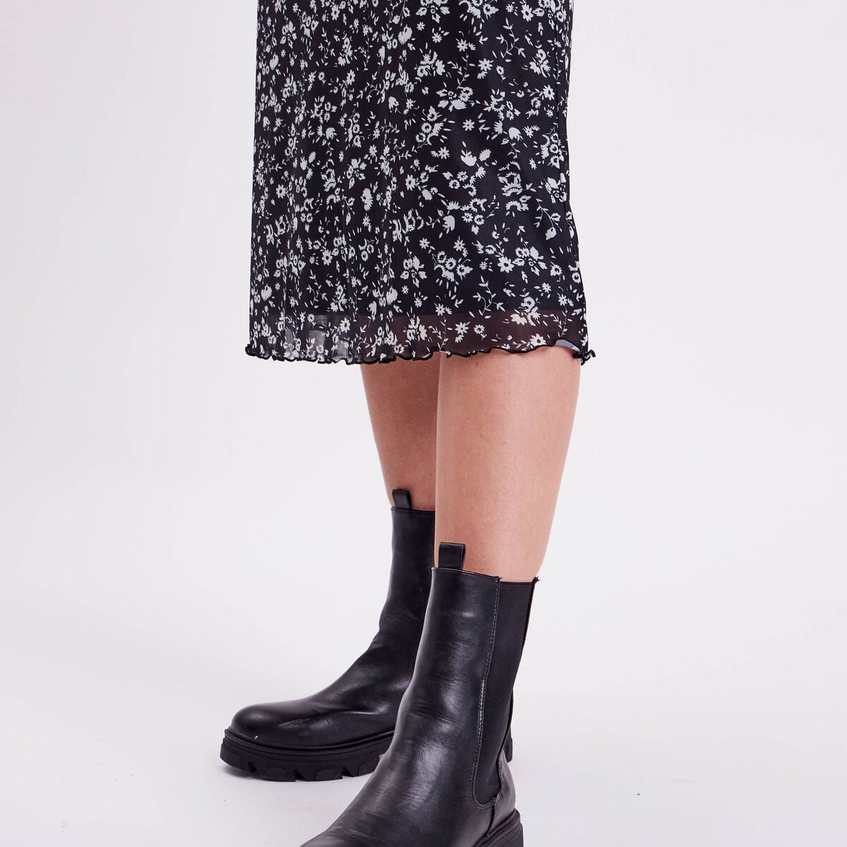 Jupe droite noir femme