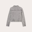 Veste boutonnée en jean denim gris femme