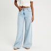 Jeans wide leg ultra large denim bleach femme