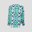 Chemise manches longues vert femme