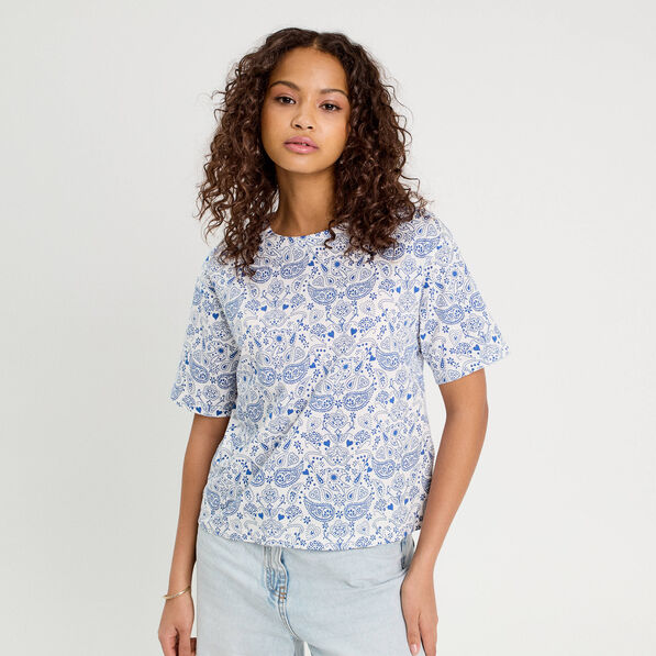 t shirt manches courtes blanc femme T-shirt manches courtes blanc femme