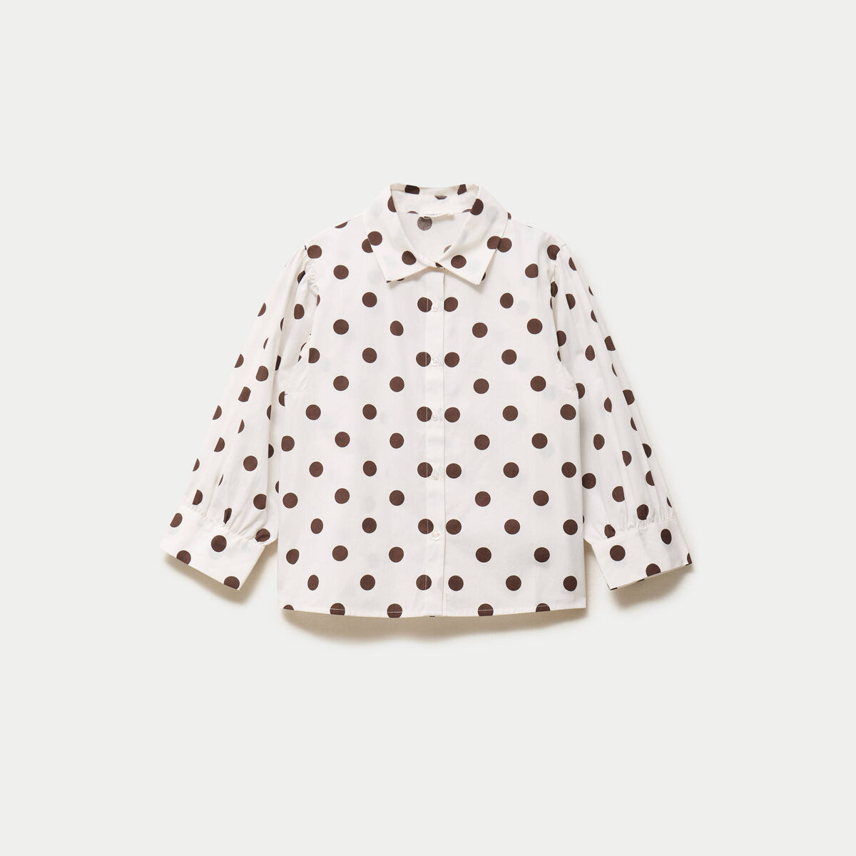 Chemise droite manches longues blanc femme