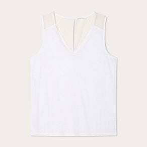 debardeur sans manches ecru femme Débardeur sans manches ecru femme