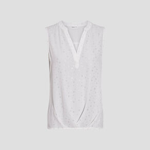 Blouse sans manches blanc femme