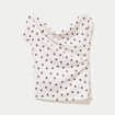 Top pliss&eacute; col bardot sans manches blanc femme