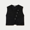 Gilet sans manches noir femme