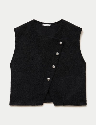 Gilet sans manches noir femme