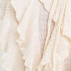 Blouse manches longues aspect dentelle ecru femme