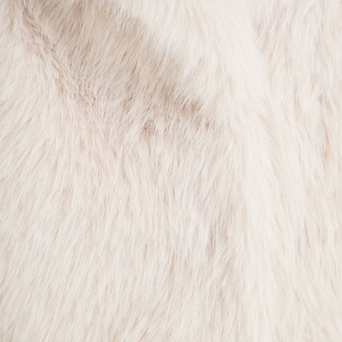 Manteau fausse fourrure ivoire femme