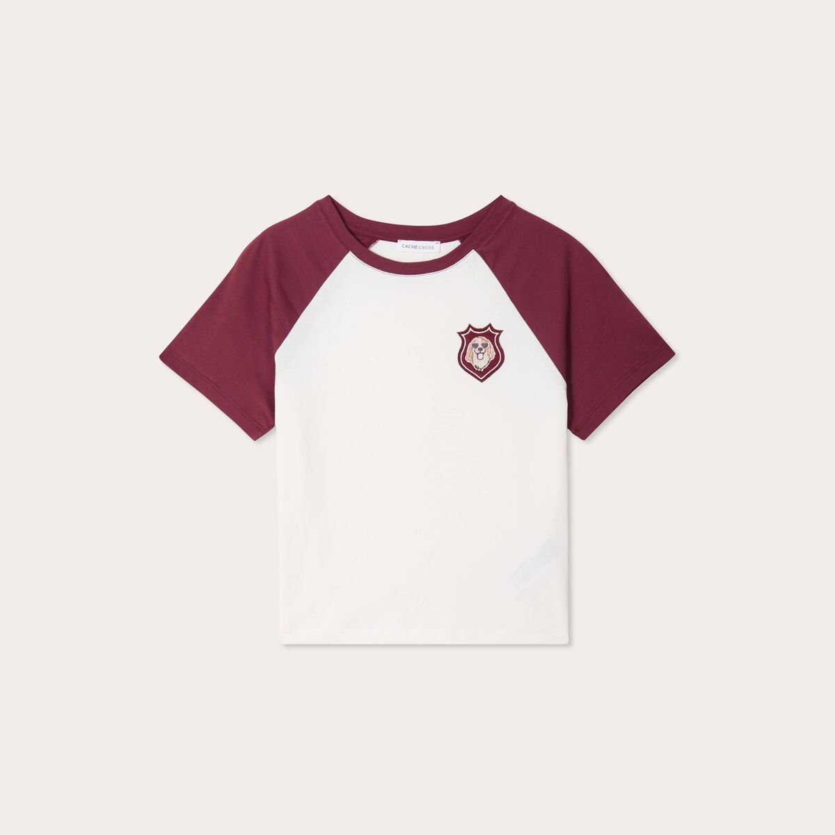 T-shirt manches courtes ecru femme
