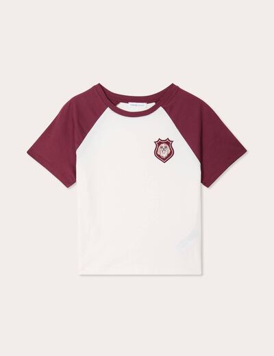 T-shirt manches courtes ecru femme