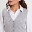 Gilet sans manches ajusté gris clair femme