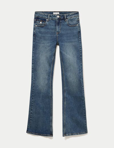 Jean bootcut taille basse denim dirty femme