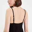 Robe longue évasée noir femme