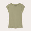 T-shirt manches courtes vert kaki femme