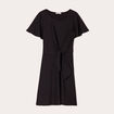 Robe &eacute;vas&eacute;e d&eacute;tail noeud noir femme