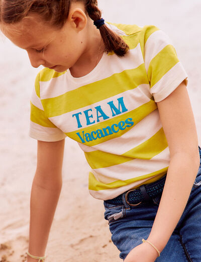 T-shirt enfant mixte manches courtes blanc femme