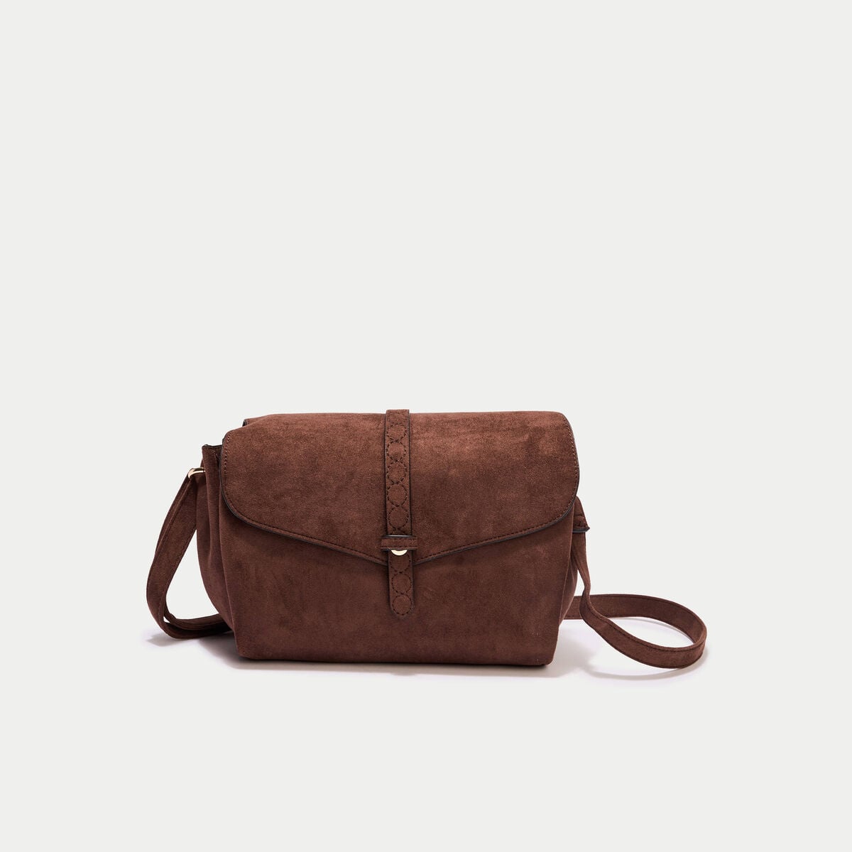 Sac aspect daim marron femme