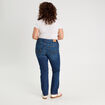 Jeans droit taille haute denim brut femme
