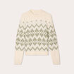 Pull col montant gris clair femme