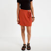 Jupe-short &eacute;vas&eacute;e courte orange fonc&eacute; femme