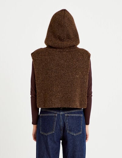 Cache-cou marron fonc&eacute; femme