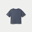T-shirt col rond manches courtes gris femme