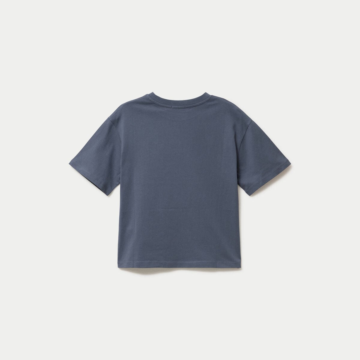 T-shirt col rond manches courtes gris femme