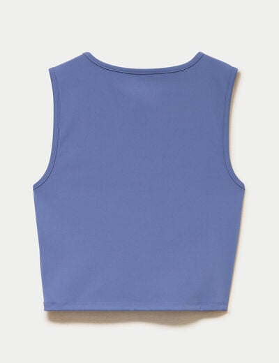 D&eacute;bardeur col rond activewear bleu fonc&eacute; femme