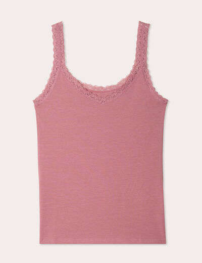 Débardeur sans manches vieux rose femme
