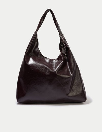 Sac avec pendentif charms bordeaux femme