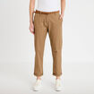 Pantalon chino 7/8&egrave;me beige femme