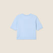 Pull manches courtes bleu ciel femme