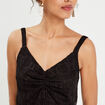 Débardeur cropped dentelle noir femme