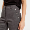 Pantalon flare pont gris fonc&eacute; femme